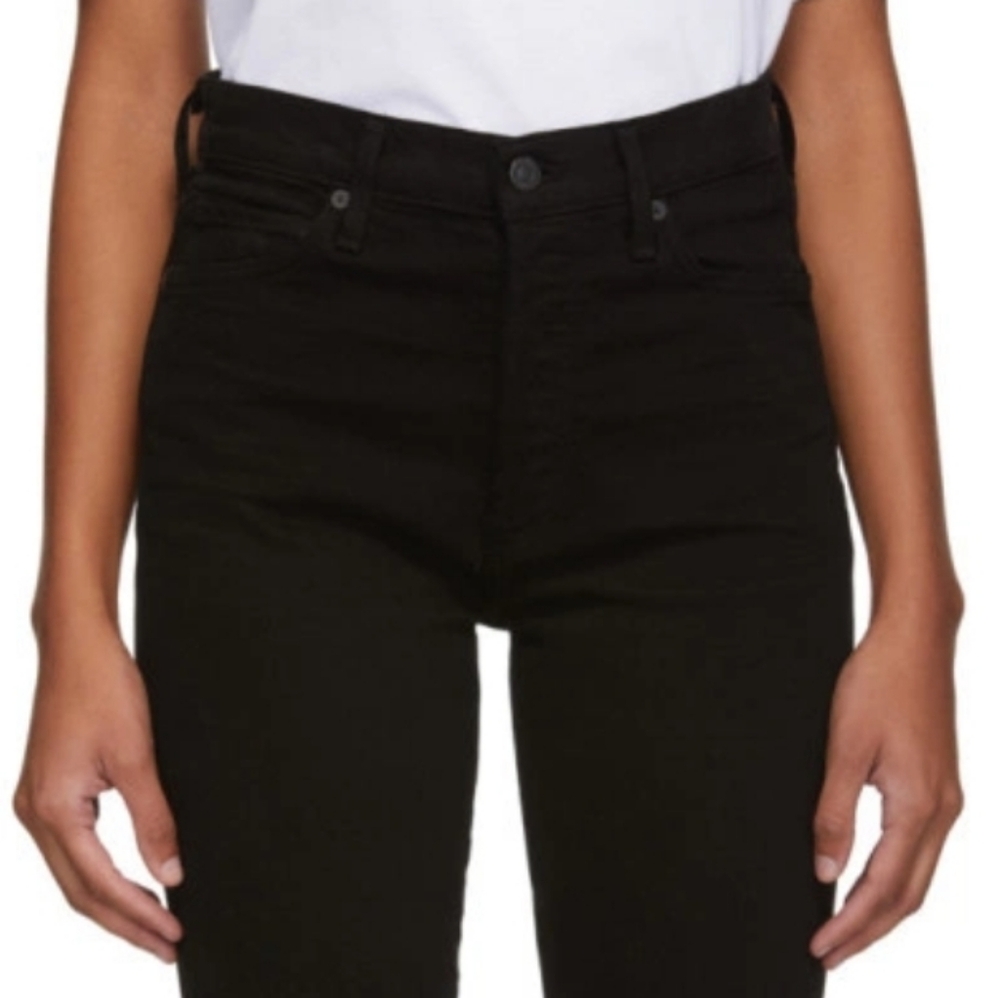 CITIZENS OF HUMANITY | Women's Black Olivia High-Rise Slim Ankle Jeans - Picture 4 of 10